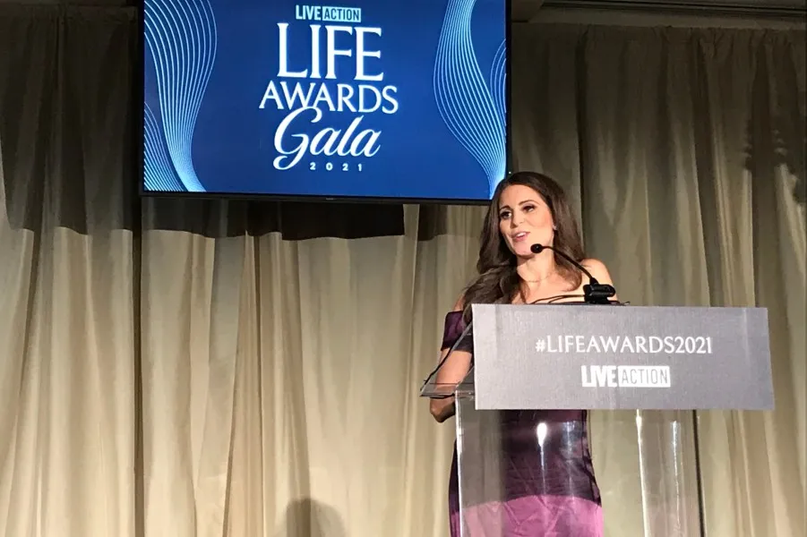 Lila Rose, founder of Live Action, addresses the 2021 Live Action Life Awards Dinner at Dana Point, California; Aug. 21, 2021?w=200&h=150